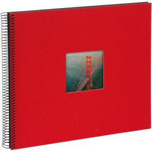 Spiraal Album Bella Vista rood 35x30 cm zwarte paginas