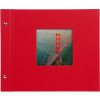 Schroefalbum Bella Vista rood 30x25 cm wit fotokarton