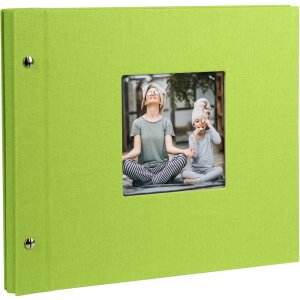 Schroefalbum Bella Vista groen 30x25 cm wit fotokarton