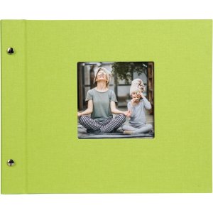 Schroefalbum Bella Vista groen 30x25 cm wit fotokarton