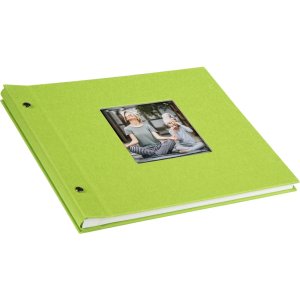 Schroefalbum Bella Vista groen 30x25 cm wit fotokarton