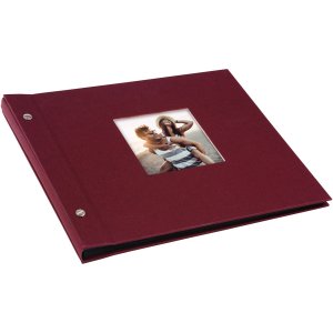 Schroefalbum Bella Vista bordeaux 30x25 cm zwart fotokarton