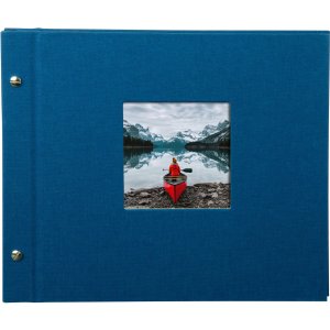 Schroefalbum Bella Vista blauw 30x25 cm zwart fotokarton