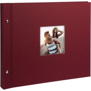 Schroefalbum Bella Vista bordeaux 39x31 cm witte paginas