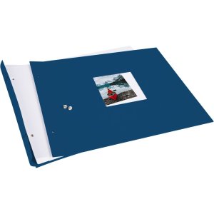 Schroefalbum Bella Vista blauw 39x31 cm witte paginas