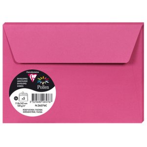 5 Enveloppen Pollen 114x162 mm fuchsia