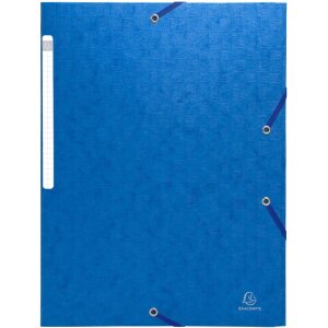 Zadelmap a4+ scotch 3 kleppen blauw