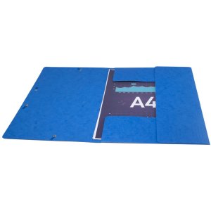 Zadelmap a4+ scotch 3 kleppen blauw