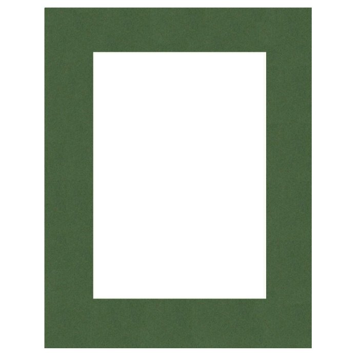 Afgewerkt passepartout 42 x 59,4 (A2) cm op 30 x 45 cm groen