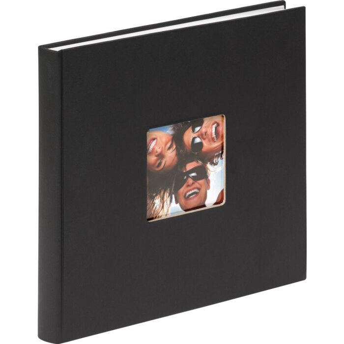 Walther Fotoalbum Fun 26x25 cm zwart 40 witte paginas