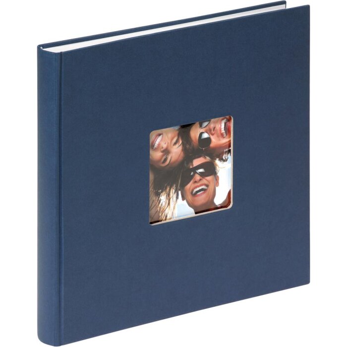 Walther Fun Design Fotoalbum 26x25 cm blauw 40 witte paginas