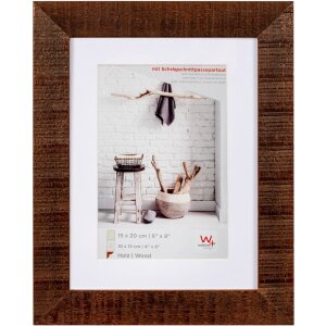 15x20 cm houten lijst home in notelaar