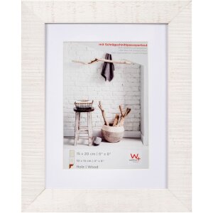 15x20 cm houten lijst home in polar white