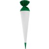 Knutsel schoolkegel groen-wit 70 cm