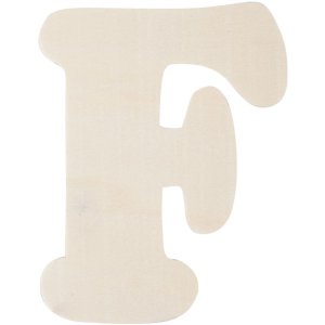 Houten letter f 11 cm