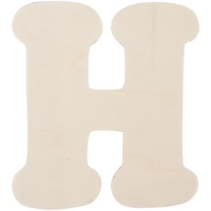 Houten letter h 11 cm