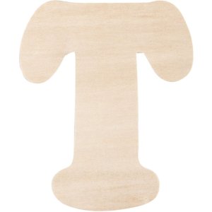 Houten letter t 11 cm