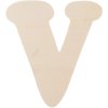 Houten letter v 11 cm