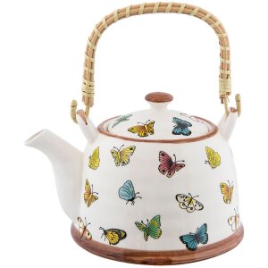 6cete0025 Theepot naturel-Butterflies by Clayre Eef