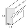 Houten lijst s40a eik 50x70 cm - 40x60 cm