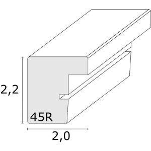 Houten lijst s45r bloklijst 20x20 cm licht