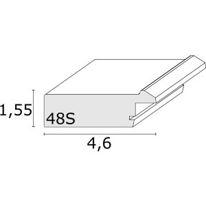 Houten lijst s48sh 13x18 cm licht