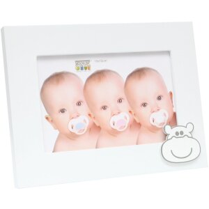 Baby Lijst s66rk1 Nijlpaard wit 13x18 cm