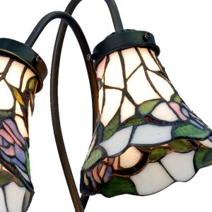 Tiffany Tafellamp met 2 Lampenkappen 5ll-5748 Bureaulamp