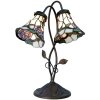 Tiffany Tafellamp met 2 Lampenkappen 5ll-5748 Bureaulamp