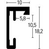 Nielsen Aluminium lijst c2 20x30 cm structuur grijs mat