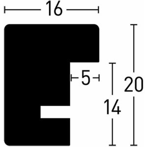 Houten clip-on lijst Quadrum 13x18 cm grijs