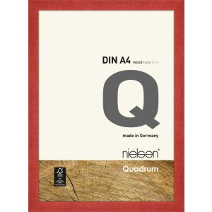 Houten clip-on lijst Quadrum 21x30 cm rood