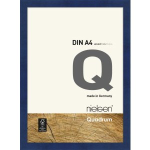 Houten clip-on lijst Quadrum 21x30 cm blauw