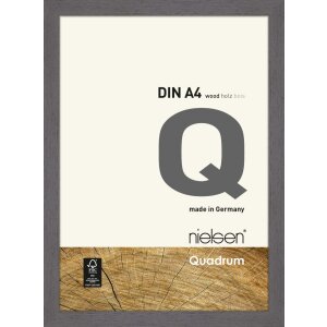 Houten clip-on lijst Quadrum 21x30 cm grijs