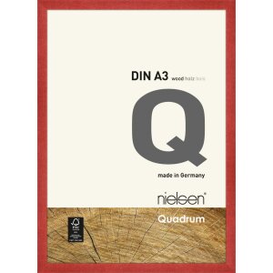 Houten clip-on lijst Quadrum 30x42 cm rood