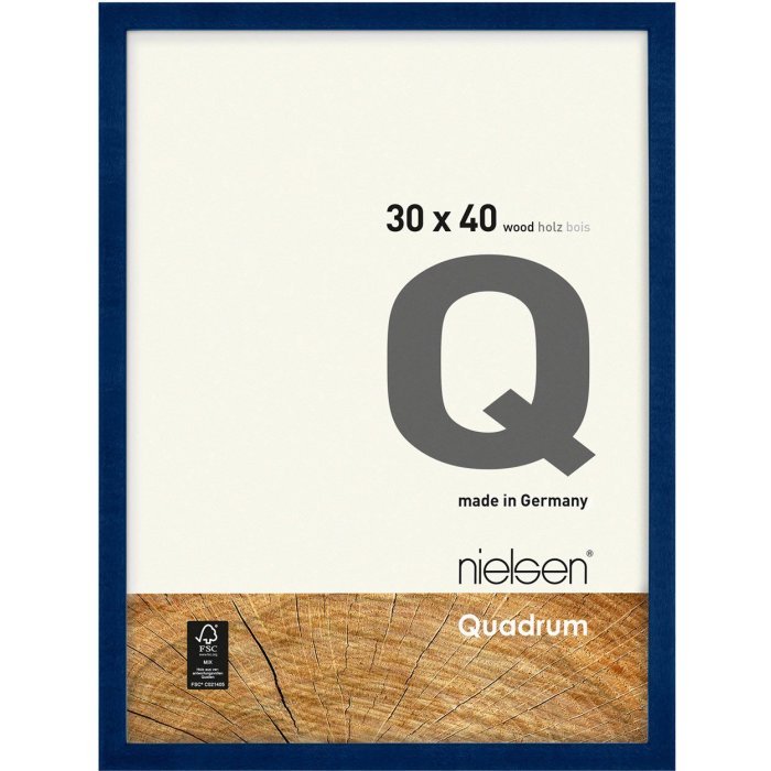 Houten clip-on lijst Quadrum 40x50 cm blauw