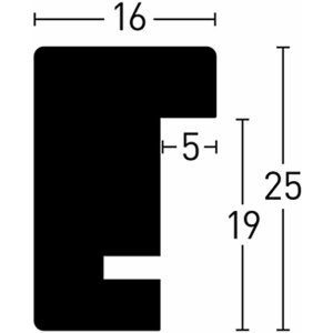 Houten clip-on lijst Quadrum 40x50 cm grijs