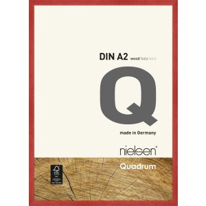 Houten clip-on lijst Quadrum 42x60 cm rood