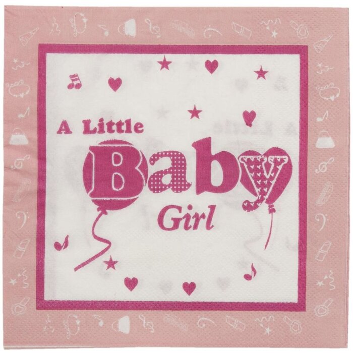 Papieren servetten 20 stuks baby girl