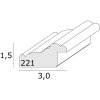 Plattelandshuis lijst s221 zwart 21x29,7 cm