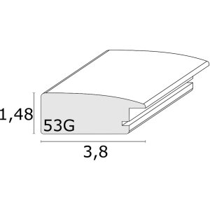 Houten lijst s53g eik 13x18 cm