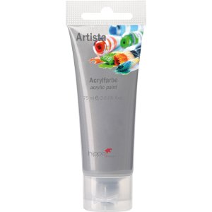 Acrylverf, zilver, 75 ml