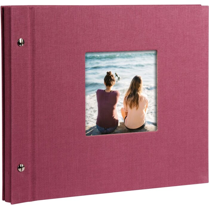 Goldbuch Schroefalbum Bella Vista Trend 30x25 cm fuchsia 40 zwarte paginas