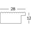 Houten lijst Grado 24x30 cm wit