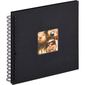 Walther Spiraal Album Fun zwart 26x25 cm 40 zwarte paginas