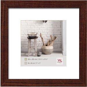 Houten lijst home 20x20 cm walnoot