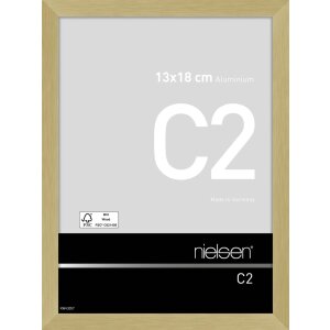 Nielsen Aluminium lijst c2 13x18 cm structuur goud mat