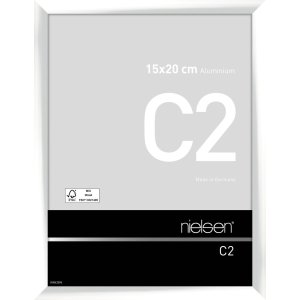 Nielsen Aluminium lijst c2 15x20 cm wit glanzend