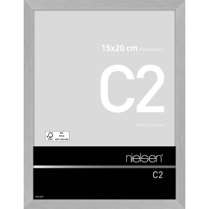 Nielsen Aluminium lijst c2 15x20 cm structuur zilver mat