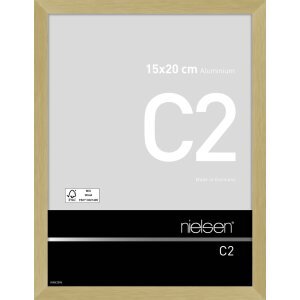 Nielsen Aluminium lijst c2 15x20 cm structuur goud mat